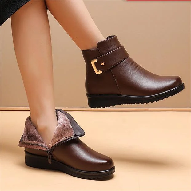 Barbara | Women's Black Plush-Lined Ankle Boots 4