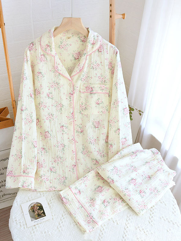 Carla | Women's Pyjama Set Floral Print Cotton 0
