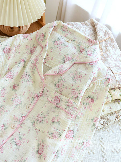 Carla | Women's Pyjama Set Floral Print Cotton 3
