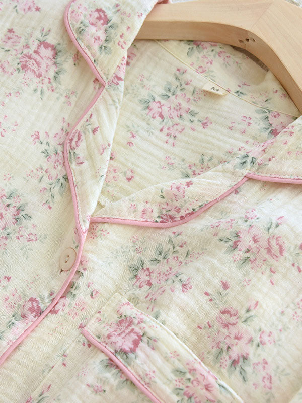 Carla | Women's Pyjama Set Floral Print Cotton 4
