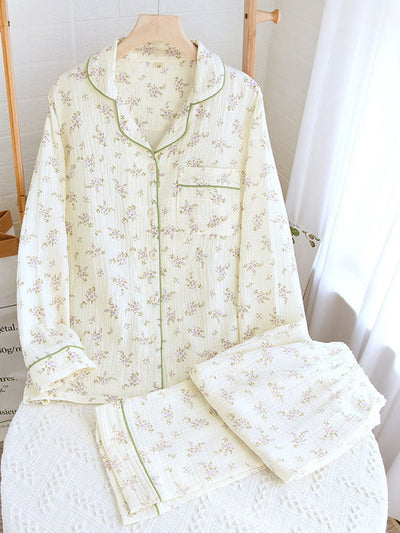 Carla | Women's Pyjama Set Floral Print Cotton 9