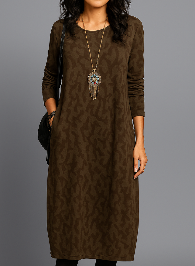 Danielle | Winter Dress with Pockets in Elegant Prints for Women 4