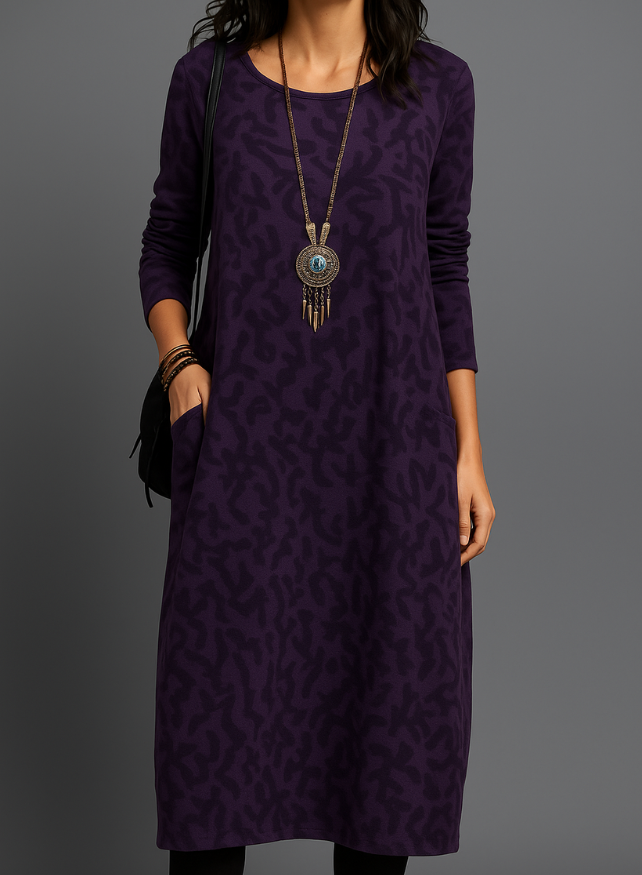 Danielle | Winter Dress with Pockets in Elegant Prints for Women 5