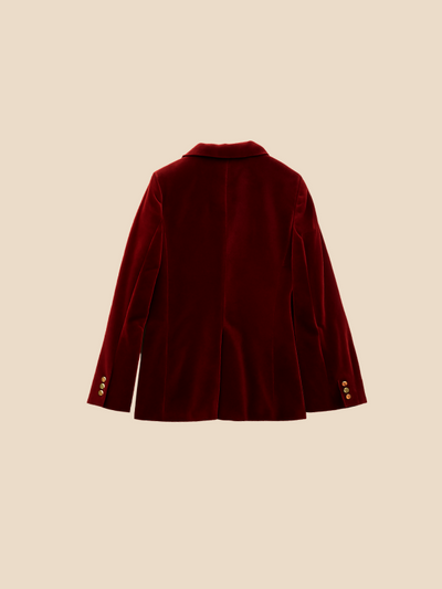 Delilah | Women's Velvet Blazer with Gold-Tone Buttons 7