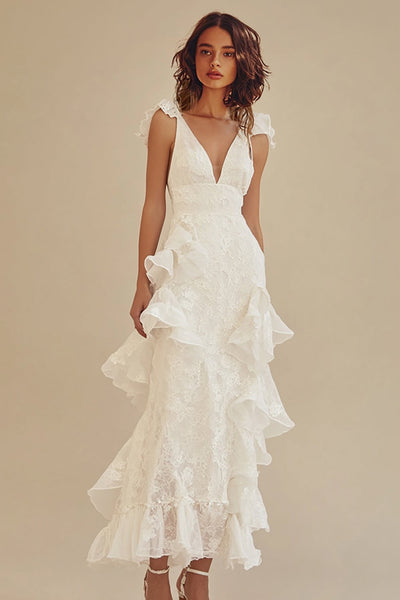 Freya | Women's White Occasion Maxi Dress