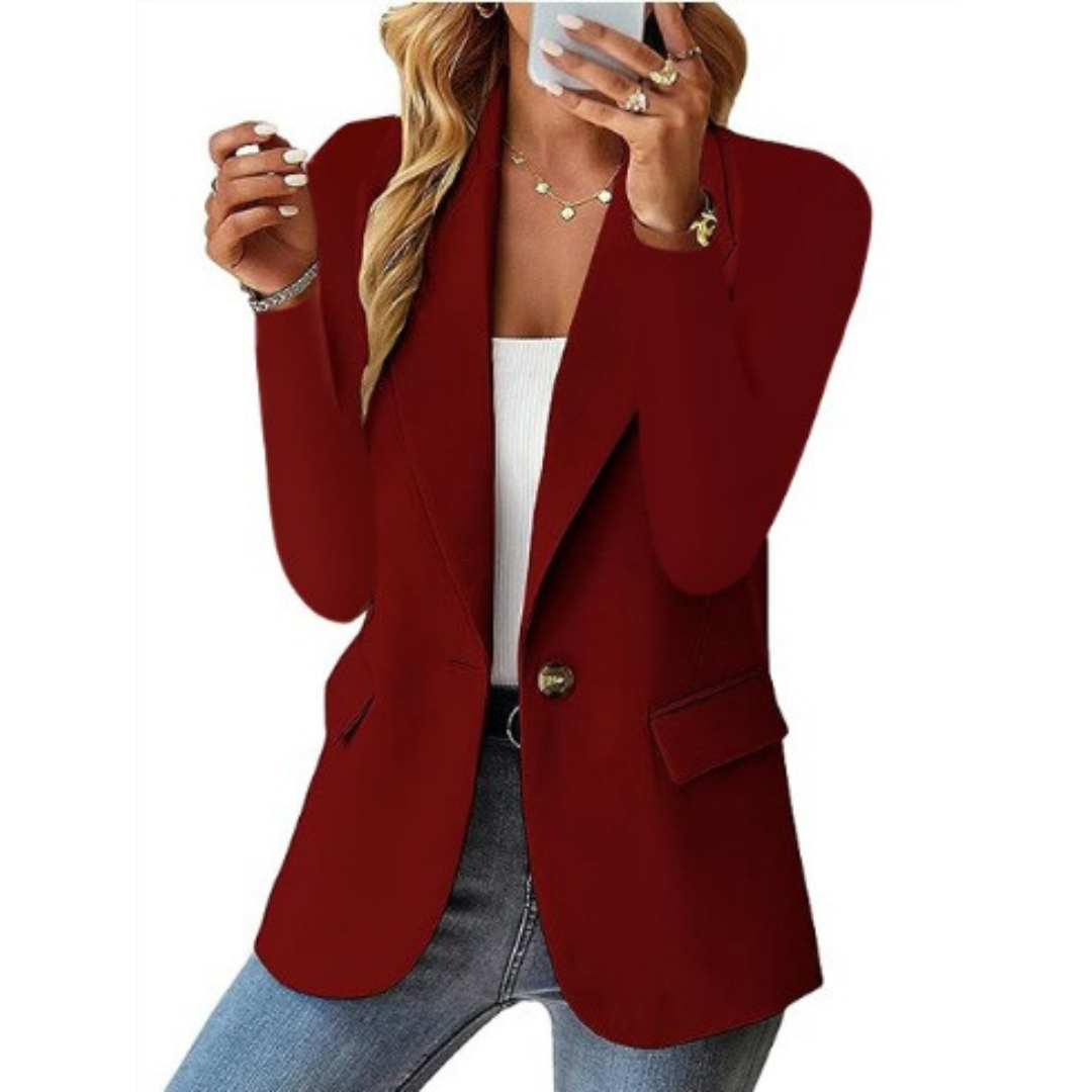 Leah | Women's Black Tailored Blazer with Structured Shoulders 6