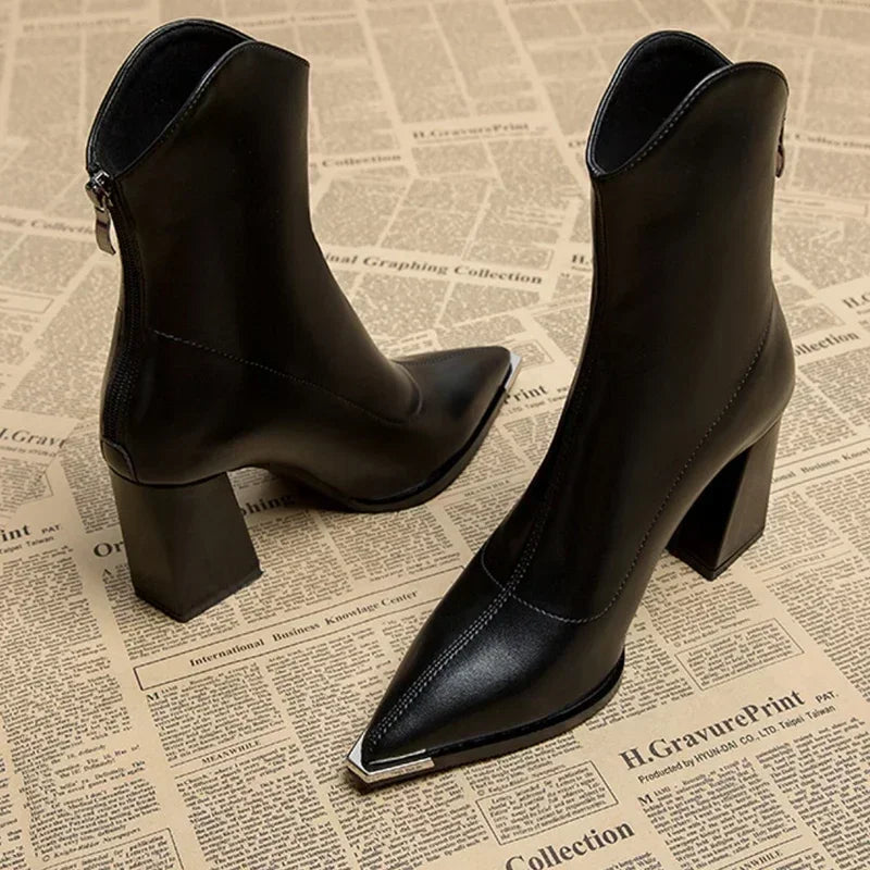 Olivia | Women's Chelsea Boots with Chrome Tip 1