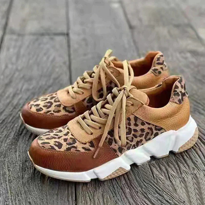 Selene | Leopard Print Sneakers with Chunky Sole 1