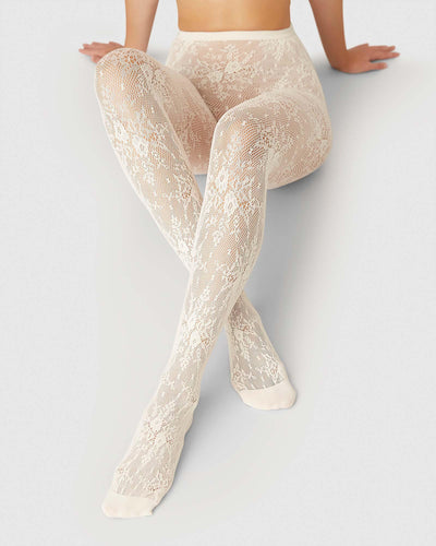Sofia | Lace Tights with Soft Waistband and Reinforced Toe 1