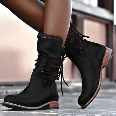 Sophia | Classic Lace-Up Leather Boots 5