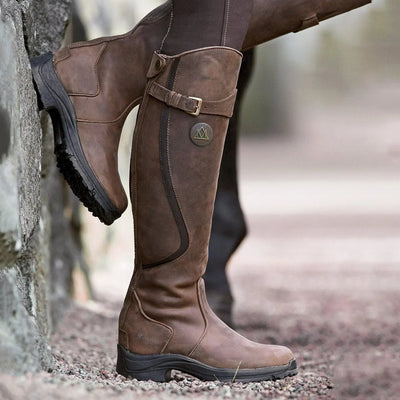 Sophia | Women's Black Knee-High Boots with Buckle Strap 0