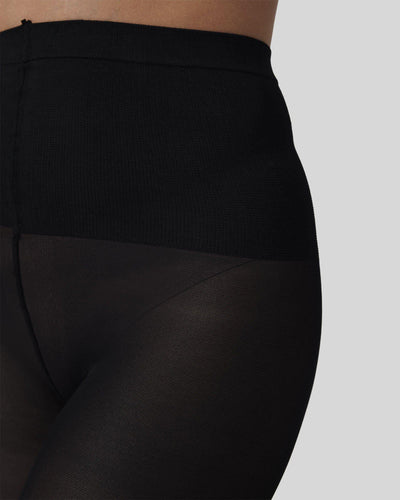 Sophia | Women's Black Tights 30 Denier Semi-Sheer Comfort Waistband 1