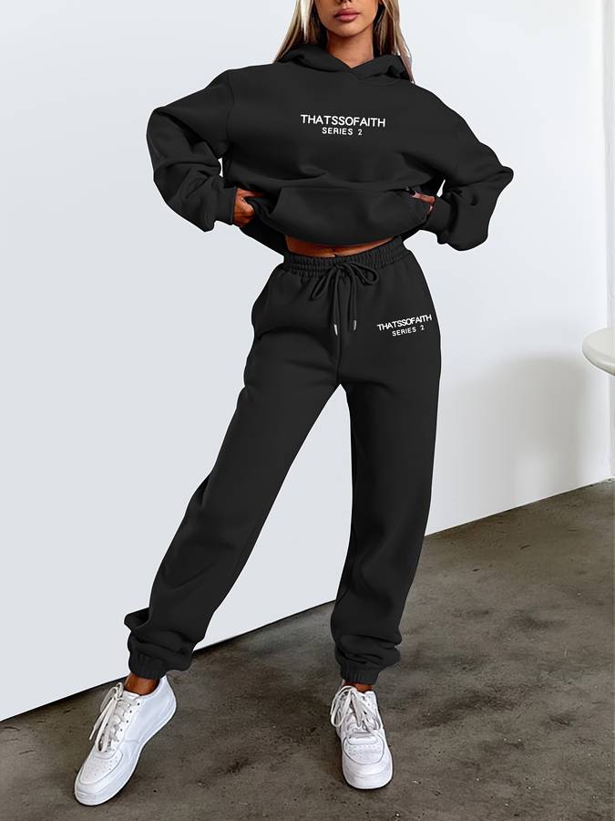 Sophia | Women's Hoodie and Jogger Set with Drawstring Waist 0
