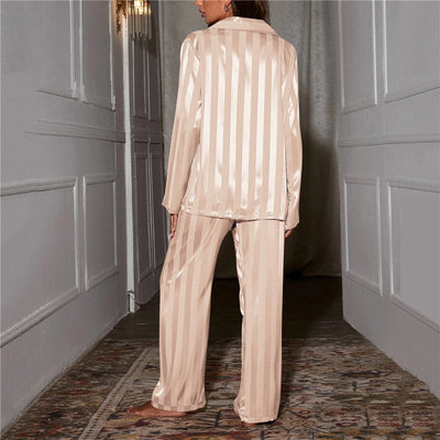 Sophia | Women's Silk Pyjama Set Long Sleeve Button Up with Matching Trousers 3