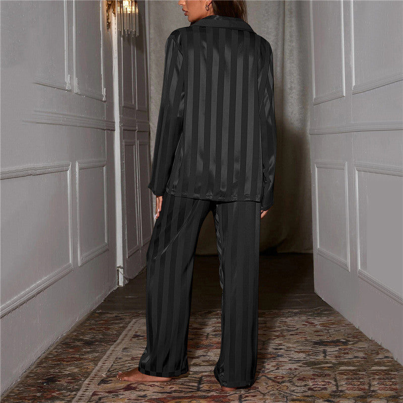 Sophia | Women's Silk Pyjama Set Long Sleeve Button Up with Matching Trousers 8