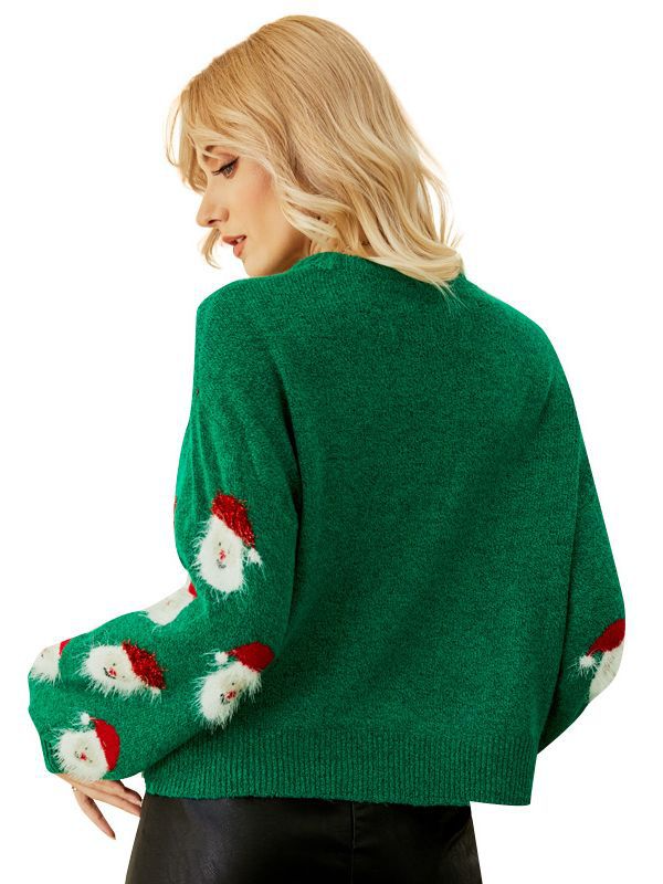 Sophia | Women's Sweatshirt Santa Claus Print Long Sleeve 6
