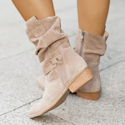 Sophie | Black Slouchy Ankle Boots Pull-On Design 0