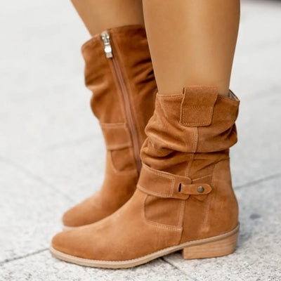 Sophie | Black Slouchy Ankle Boots Pull-On Design 1