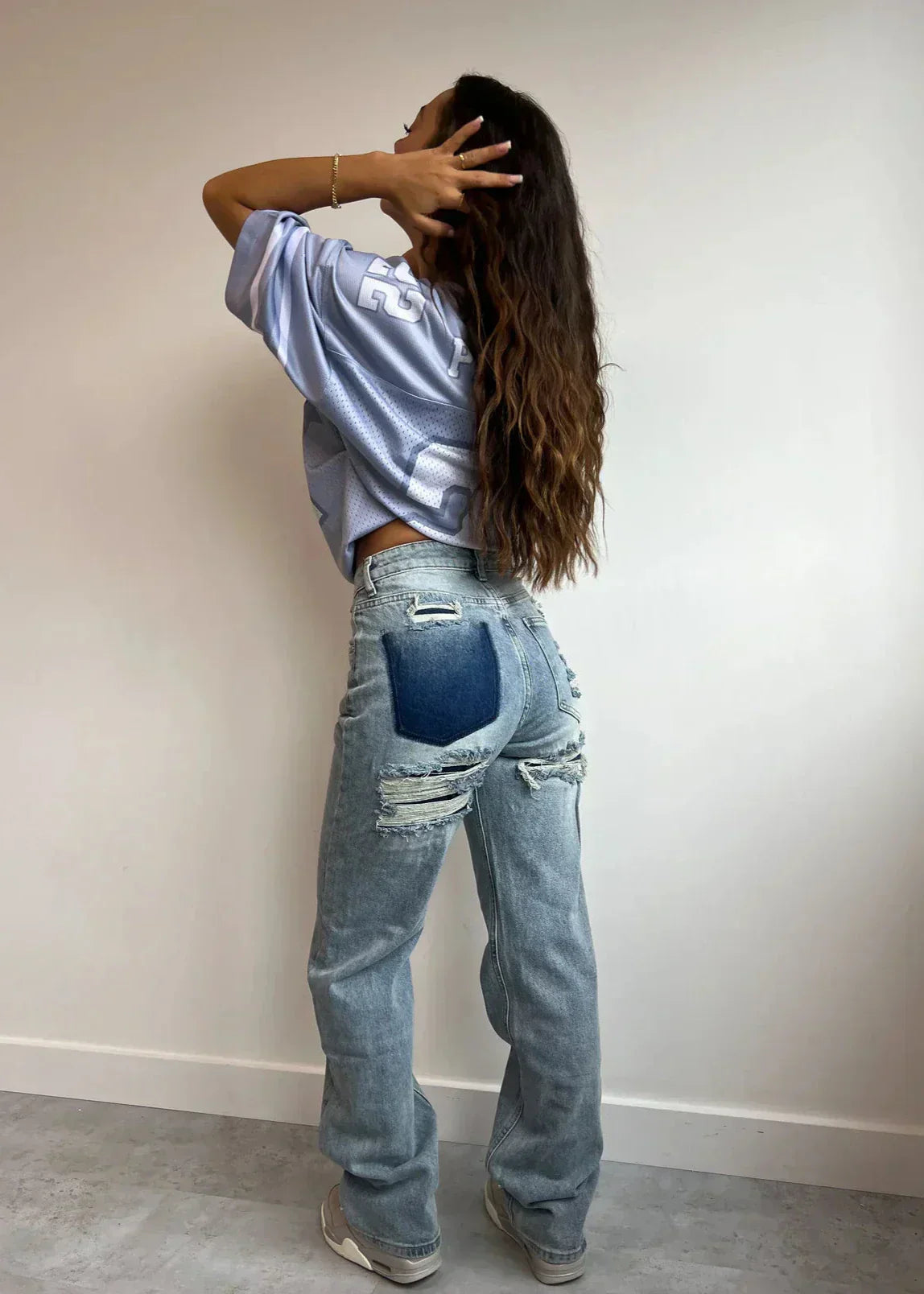 Sophie | Women's Baggy Ripped Jeans with Distressed Detailing 3