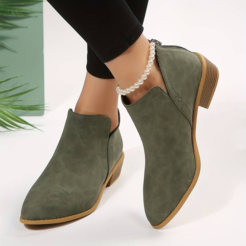 Sophie | Women's Black Ankle Boots with Zipper Closure 0