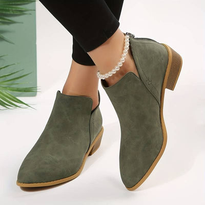 Sophie | Women's Black Ankle Boots with Zipper Closure 0