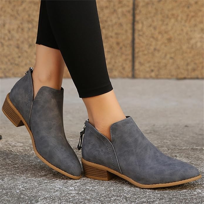 Sophie | Women's Black Ankle Boots with Zipper Closure 3