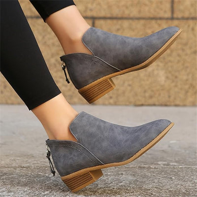 Sophie | Women's Black Ankle Boots with Zipper Closure 4