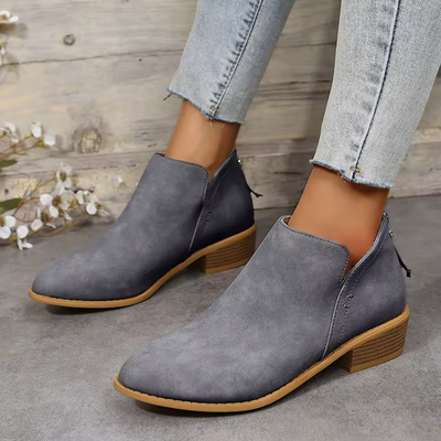Sophie | Women's Black Ankle Boots with Zipper Closure 5