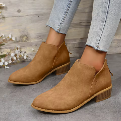 Sophie | Women's Black Ankle Boots with Zipper Closure 9