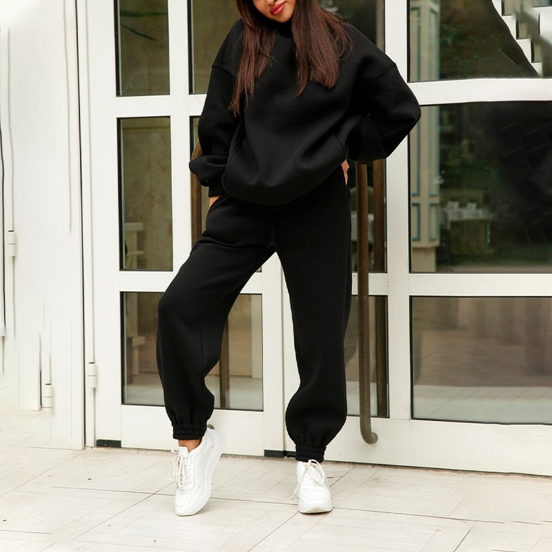 Sophie | Women's Jogger Set Relaxed Fit Pullover Hoodie with Elastic Waist 1