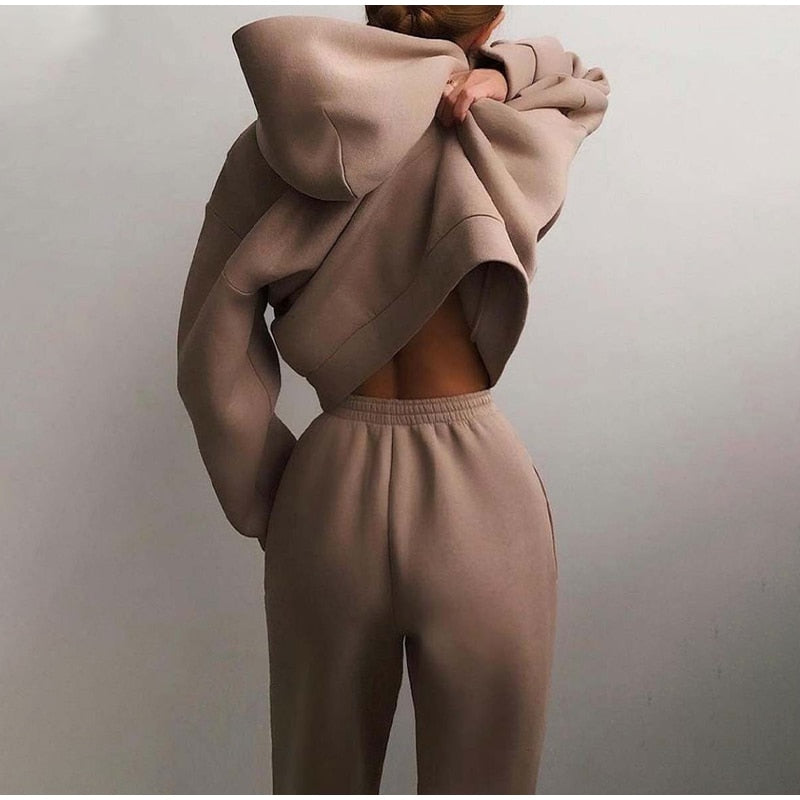 Sophie | Women's Jogger Set Relaxed Fit Pullover Hoodie with Elastic Waist 5