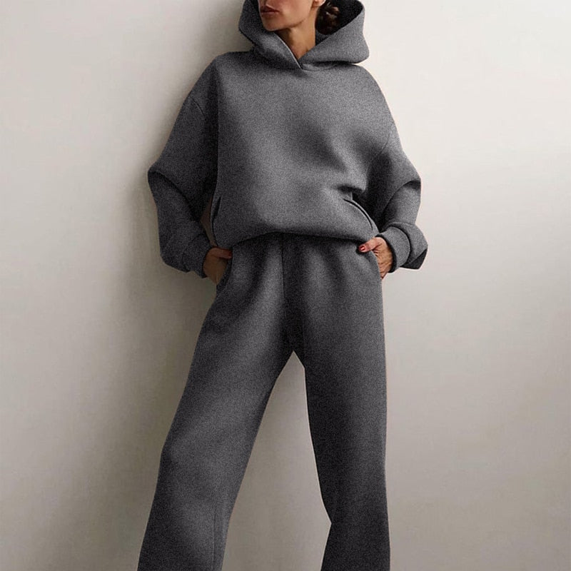 Sophie | Women's Jogger Set Relaxed Fit Pullover Hoodie with Elastic Waist 6