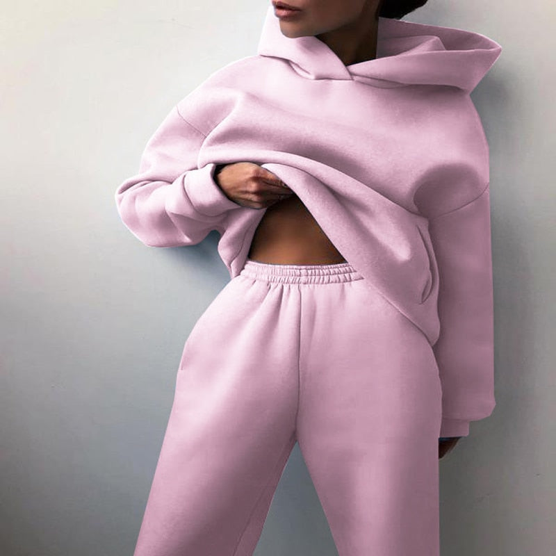 Sophie | Women's Jogger Set Relaxed Fit Pullover Hoodie with Elastic Waist 8