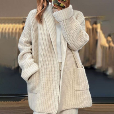 Sophie | Women's Long Knitted Cardigan with Oversized Pockets 1