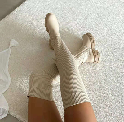 Sophie | Women’s Over The Knee Sock Boots with Flexible Upper 2